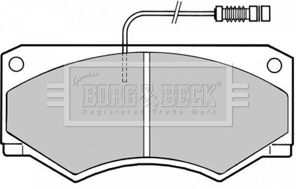 BORG & BECK Комплект тормозных колодок, дисковый тормоз BBP1335